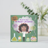 Mad Scientist Birthday Party Kaart (Staand voorkant)