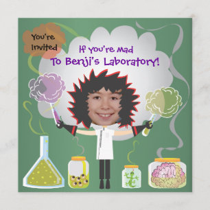Mad Scientist Birthday Party Kaart