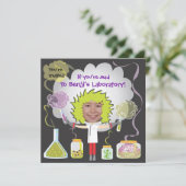 Mad Scientist Birthday Party Kaart (Staand voorkant)