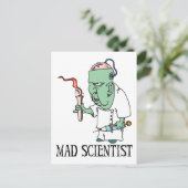 Mad Scientist Briefkaart (Staand voorkant)