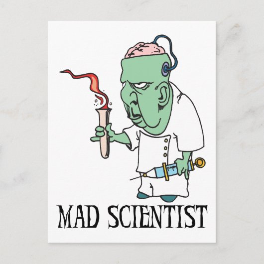 Mad Scientist Briefkaart (Voorkant)