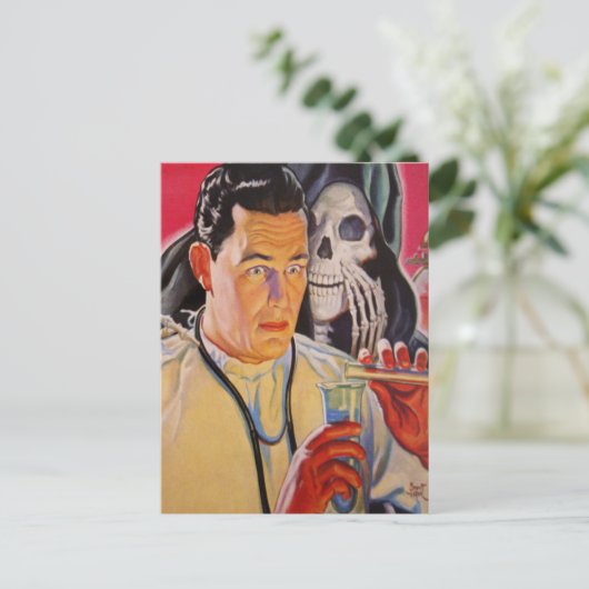 Mad Scientist Briefkaart (Staand voorkant)