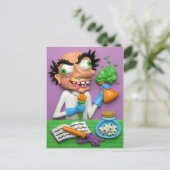 Mad Scientist Briefkaart (Staand voorkant)
