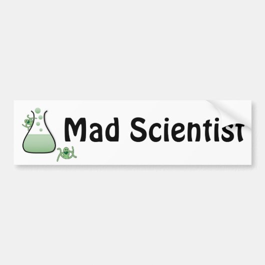 Mad Scientist Bumpersticker (Voorkant)