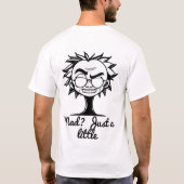 Mad Scientist Cartoon Gezicht T-shirt (Achterkant)