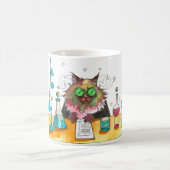 Mad Scientist Cat Mok, Gift for Scientists Koffiemok (Center)