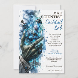 Mad Scientist Cocktail Lab Halloween-feest Kaart