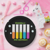 Mad Scientist Colorful Test Tubes Birthday Papieren Bordje (Feest)