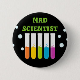 Mad Scientist Colorful Test Tubes Birthday Party Ronde Button 5,7 Cm