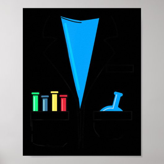 Mad Scientist Costume Nerd Chemistry Fun Science Poster (Voorkant)