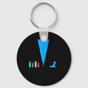 Mad Scientist Costume Nerd Chemistry Fun Science Sleutelhanger