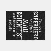 Mad Scientist Funny Halloween Party Fleece Deken (Voorkant (Horizontaal))