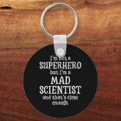 Mad Scientist Funny Halloween Party Sleutelhanger (Voorkant)