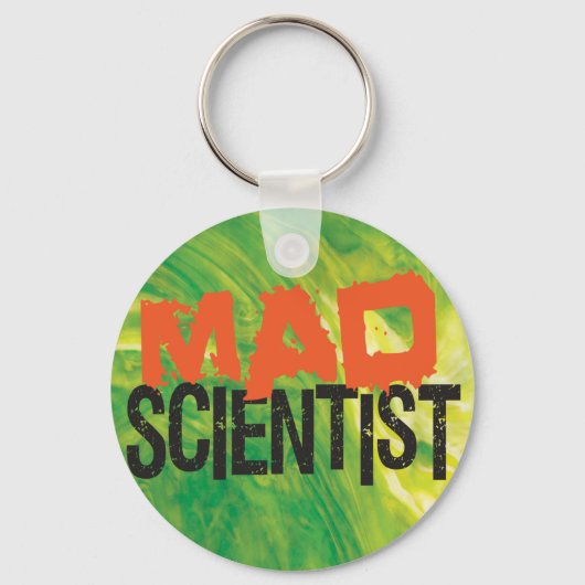 Mad Scientist Funny Science Sleutelhanger (Voorkant)