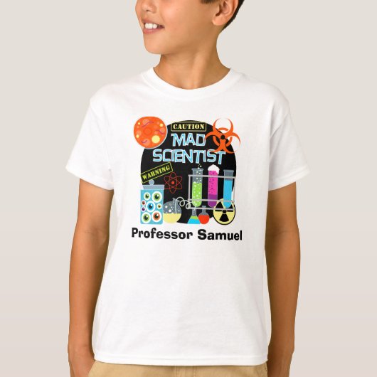 Mad Scientist Gepersonaliseerd T-shirt (Voorkant)