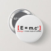 Mad Scientist is een koffieverslaafde Ronde Button 5,7 Cm (Voorkant /achterkant)