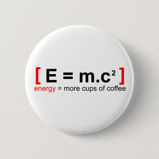 Mad Scientist is een koffieverslaafde Ronde Button 5,7 Cm