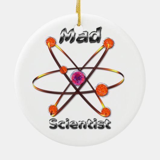 Mad Scientist Keramisch Ornament (Achterkant)