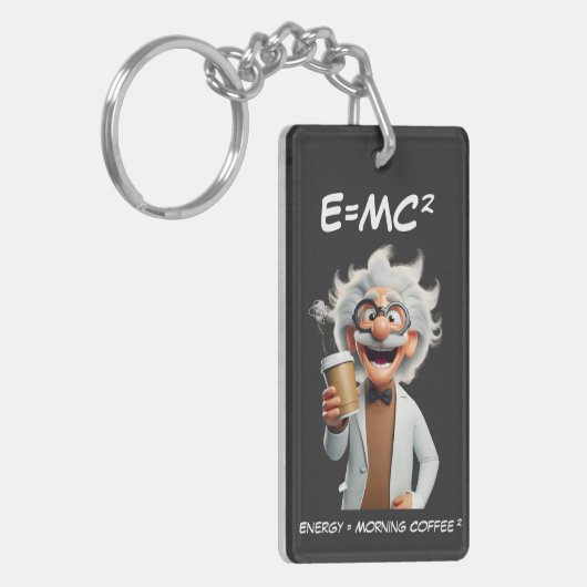 Mad Scientist Koffie Sleutelhanger (Voorkant Links)