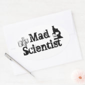 Mad Scientist Ovale Sticker (Envelop)