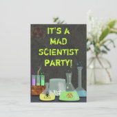 Mad Scientist Party Invitation Kaart (Staand voorkant)