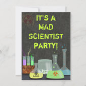 Mad Scientist Party Invitation Kaart (Voorkant)