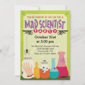 Mad Scientist Party Kaart (Voorkant)