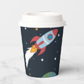 Mad Scientist party Rocket Volcano kinder wetensch Papieren Bekers (Achterkant)