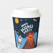 Mad Scientist party Rocket Volcano kinder wetensch Papieren Bekers (Voorkant)