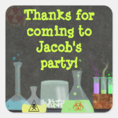 Mad Scientist Party Stickers (Voorkant)
