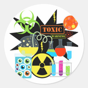 Mad Scientist Ronde Sticker