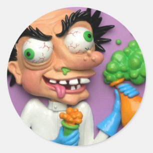 Mad Scientist Ronde Sticker