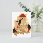 Mad Scientist Skeletons Briefkaart (Staand voorkant)