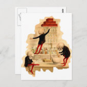 Mad Scientist Skeletons Briefkaart (Voorkant / Achterkant)