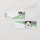 Mad Scientist - Skinny Mini Visitekaartje (Voorkant / Achterkant)
