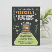 Mad Scientist Slime Birthday Experimental Party Kaart (Staand voorkant)