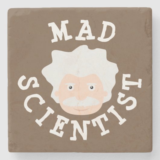 Mad Scientist Stenen Onderzetter (Voorkant)