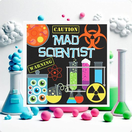 Mad Scientist Verjaardag Papier Servetten