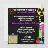 Mad Scientist verjaardagsfeestje 2 uitnodigingen (Achterkant)