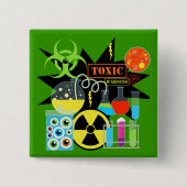 Mad Scientist Vierkante Button 5,1 Cm (Voorkant)