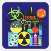 Mad Scientist Vierkante Sticker (Voorkant)