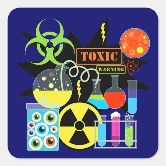 Mad Scientist Vierkante Sticker (Voorkant)