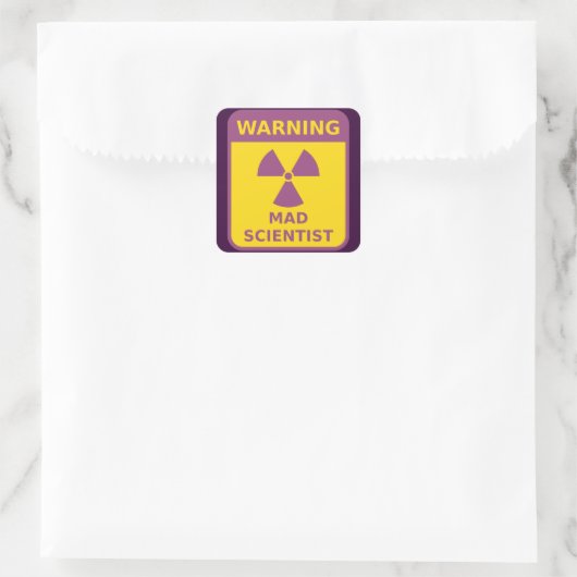 Mad Scientist Warning Sticker (Tas)