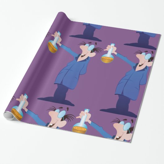 Mad Scientist Wrapping Paper Cadeaupapier (Uitgerold)
