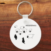 Mad Sheep doet handstand tegen zwarte schapen Sleutelhanger (Voorkant)