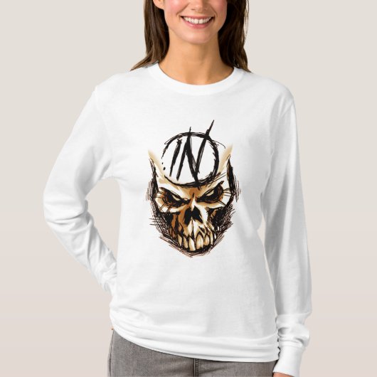 Mad Skull Design Hooded T-Shirt (Voorkant)