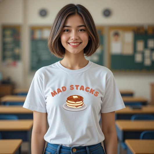 Mad Stack Pancake T-Shirt Funny Food