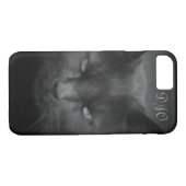 Mad Staring Black Cat Case-Mate iPhone Case (Achterkant (Horizontaal))