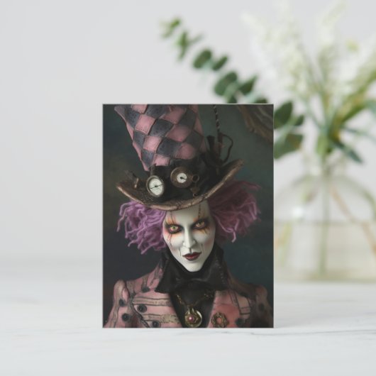 Mad Steampunk Fantasy Man Briefkaart (Staand voorkant)