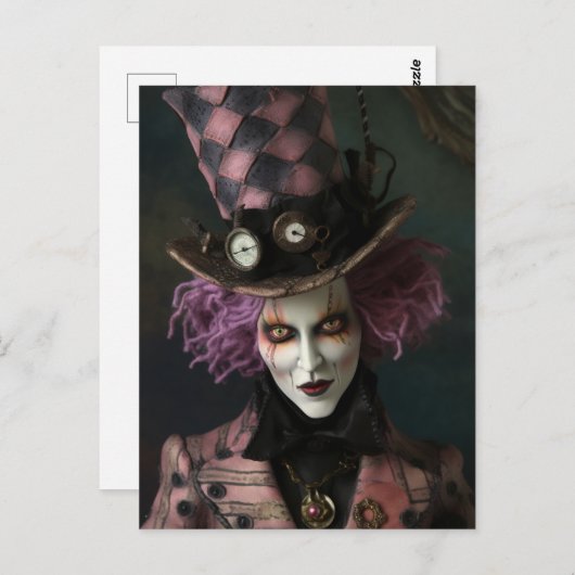 Mad Steampunk Fantasy Man Briefkaart (Voorkant / Achterkant)